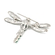 Alloy Rhinestone Dragonfly Brooch(JEWB-U006-05B-P)-2