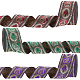 Elite 3Pcs 3 Colors Ethnic Style Embroidery Polyester Ribbons(OCOR-PH0003-93)-1