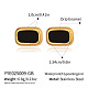 Rectangle 304 Stainless Steel Stud Earrings(HC7137-1)-2