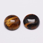 Half Round/Dome Natural Tiger Eye Cabochons, 16x6mm(X-G-K019-16mm-07)