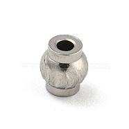 Non-Tarnish 304 Stainless Steel Beads, Lantern, Stainless Steel Color, 4x3.5mm, Hole: 1.2mm(STAS-A091-01A-P)