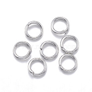 304 Stainless Steel Open Jump Rings, Stainless Steel Color, 24 Gauge, 3x0.5mm, Inner Diameter: 2mm(X-STAS-E113-18P)