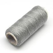 402 Polyester Sewing Thread Cords for Cloth or DIY Craft, Light Grey, 0.1mm, about 120m/roll, 10rolls/bag(OCOR-R027-40)