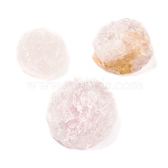 Rough Raw Natural Rose Quartz Beads, for Tumbling, Decoration, Polishing, Wire Wrapping, Wicca & Reiki Crystal Healing, No Hole/Undrilled, Flat Round, 41~60x15.5~21mm(G-H254-11A)