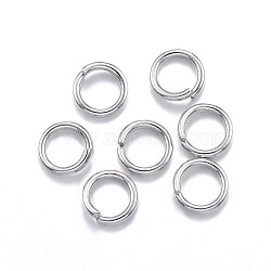 Non-Tarnish 304 Stainless Steel Open Jump Rings, Stainless Steel Color, 24 Gauge, 3x0.5mm, Inner Diameter: 2mm(X-STAS-E113-18P)