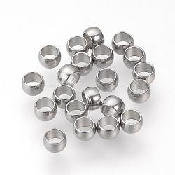 304 Stainless Steel Spacer Beads, Rondelle, Stainless Steel Color, 3x2mm, Hole: 1.8mm(X-STAS-R065-81)
