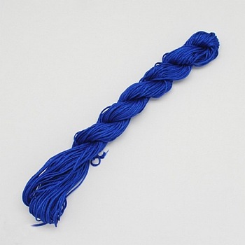 10M Nylon Jewelry Thread, Nylon Cord for Custom Woven Bracelets Making, Blue, 2mm