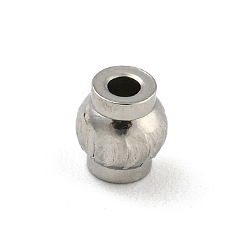 304 Stainless Steel Beads, Lantern, Stainless Steel Color, 4x3.5mm, Hole: 1.2mm
