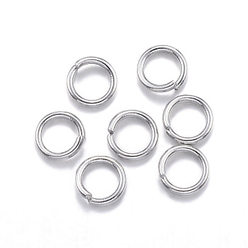 304 Stainless Steel Open Jump Rings, Stainless Steel Color, 24 Gauge, 3x0.5mm, Inner Diameter: 2mm