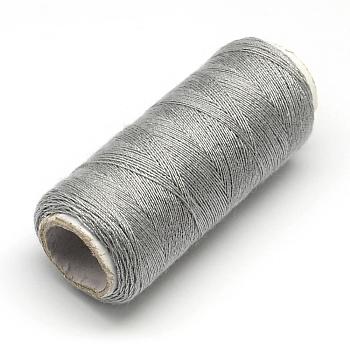 402 Polyester Sewing Thread Cords for Cloth or DIY Craft, Light Grey, 0.1mm, about 120m/roll, 10rolls/bag