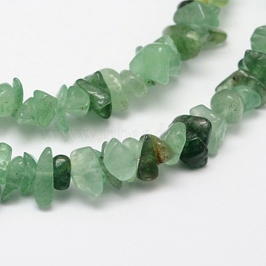 Chips Natural Green Aventurine Beads Strands(X-G-N0164-31)-2