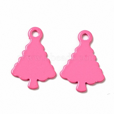 Hot Pink Tree 201 Stainless Steel Charms