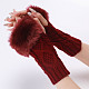 Polyacrylonitrile Fiber Yarn Knitting Fingerless Gloves(COHT-PW0001-15D)-1
