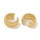 Rack Plating Curb Chain Brass Cuff Earrings for Women(EJEW-P272-10G)-2