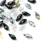 30Pcs 3 Colors Electroplate Glass Faceted Teardrop Beads, Top Drilled Beads, AB Color Plated, Mixed Color, 11.5~13x6mm, Hole: 1mm, 10pcs/color(EGLA-YW0001-86B)