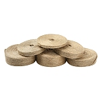 6Rolls 6 Styles Braided Burlap Ribbon, Hessian Ribbon, Jute Ribbon, For Jewelry Making, Tan, 1/4~1-1/8 inch(6~30mm), 1roll/style(OCOR-YW0001-22)