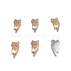 Printed Alloy Enamel Pendants, Cat Charms, Cadmium Free & Nickel Free & Lead Free, Platinum, Camel, 23x11mm(ENAM-N063-01E-P01)