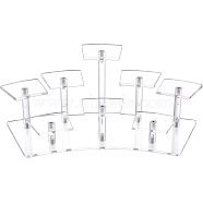 Clear Acrylic Display Kit, 8-Tiers, Collection Organizer Holder, Cosmetic Items Display Risers, for Cupcake, Pop Figure, Collectibles, Toys, Dolls, Figures, Jewelry, Clear, Finished: 29x10.9x12cm, Curved Trapezoid Tray: 59.5x50.5x4mm, 35pcs/set(DIY-WH0319-50)