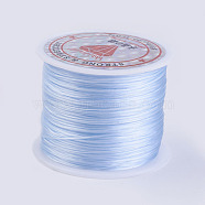 Flat Elastic Crystal String, Elastic Beading Thread, for Stretch Bracelet Making, Light Steel Blue, 0.5mm, about 49.21 yards(45m)/roll(EW-P002-0.5mm-A16)