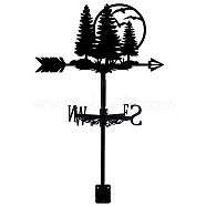 Orangutan Iron Wind Direction Indicator, Weathervane for Outdoor Garden Wind Measuring Tool, Tree, 272x358mm(AJEW-WH0265-017)