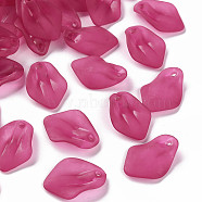 Transparent Frosted Acrylic Pendants, Petaline, Camellia, 24x17x4mm, Hole: 1.8mm(MACR-S371-03A-706)