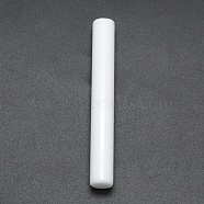 Opaque Glass Beads, Column, Undrilled/No Hole Beads, White, 75~76x10mm(G-E490-H06)