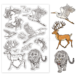 Custom PVC Plastic Clear Stamps, for DIY Scrapbooking, Photo Album Decorative, Cards Making, Animals, 160x110x3mm(DIY-WH0448-0665)