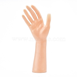 Plastic Mannequin Female Hand Display, Jewelry Bracelet Necklace Ring Glove Stand Holder, PeachPuff, 5.5x10.5x25cm(BDIS-K005-01)