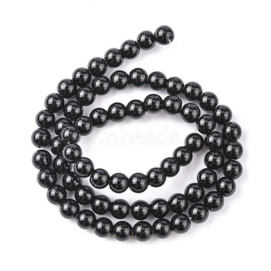 Synthetic Black Stone Beads Strands(GSR6mmC044)-3