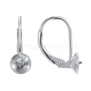 Rhodium Plated 925 Sterling Silver Leverback Earring Findings(STER-I017-084I-P)-2