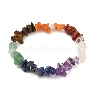 Natural Gemstone Beaded Anklets & Stretch Bracelets Jewelry Sets(SJEW-JS01133)-2