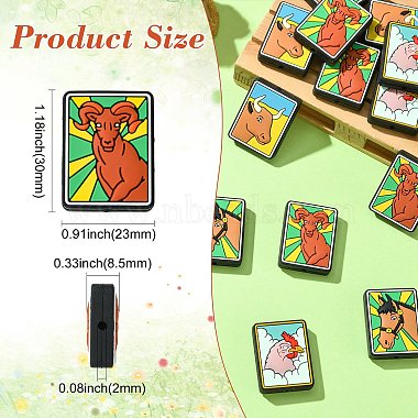 20pcs 4 perles de tarot en silicone de couleurs diff&eacute;rentes(SIL-CJ0002-81)-2