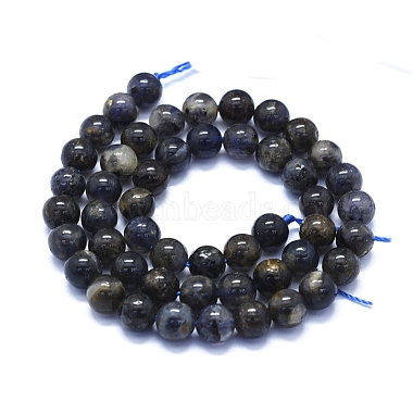 Natural Iolite Beads Strands(G-E561-16-8mm)-2