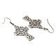 304 Stainless Steel Cross with Sailor's Knot Dangle Earrings for Women(EJEW-F320-01P)-3