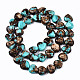 Brins de perles de bronzite naturelle et de turquoise synthétique assemblés(G-S366-064)-2