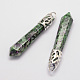 Natural Ruby in Zoisite Big Pointed Pendants(X-G-D860-C15-P)-1