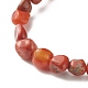 Natural Red Jasper Beads Stretch Bracelet for Kids(BJEW-JB07031-08)-4