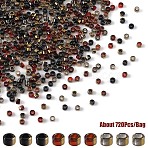 10.5G 3 Colors Baking Paint Glass Seed Beads, Cylinder, Mixed Color, 2.5x1.8mm, Hole: 1.6mm, 3.5g/color(FIND-YW0007-89B)
