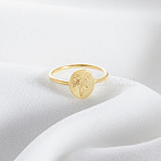 Fashionable Alloy Finger Rings, Special-Interest, for Women, Oval with Birth Flower, Golden, US Size 7(17.3mm)(FS-WGF3584-03)