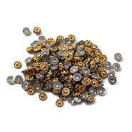 Transparent Resin Cabochons, Golden Color Plated, Flat Round, Clear, 4x1mm, about 1000pcs/bag(CRES-WH0010-018G)