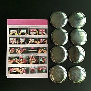 8Pcs Aluminium Macaron Bag Button, for DIY Macaron Coin Purse Pouch Making, Silver, 6.2cm, 8pcs/set(PW23102802376)