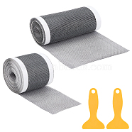 2 Sets 2 Style PVC Floor Drain Sticker, with Shovel, Drain Cover, Mesh Strainer, with Adhesive Back Edge, Gainsboro, 69~120x0.4mm, 1 set/style(TOOL-BC0002-58)