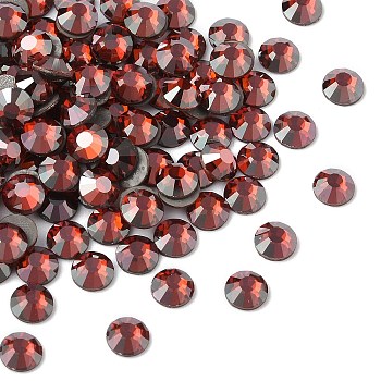 Preciosa&reg Crystal Hotfix Flatback Stones, Czech Crystal, Round(438 11 612 Chaton Rose VIVA 12 &reg), 00030 251 Red Flame, SS16(3.8~4mm)