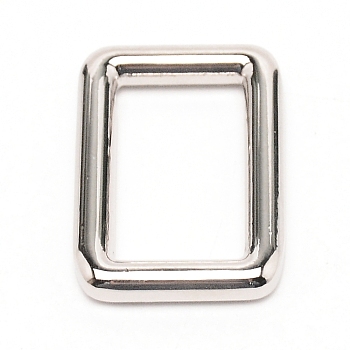 Alloy Bag Lock Catch Clasps, Rectangle, for Bag Accessories, Platinum, 3.45x2.4x0.5cm, Inner Diameter: 1.5x2.5cm
