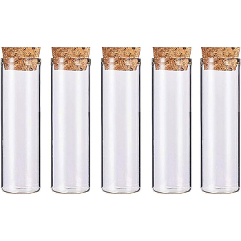 Empty Small Glass Cork Bottles, Clear, 3x10cm, 10pcs/set