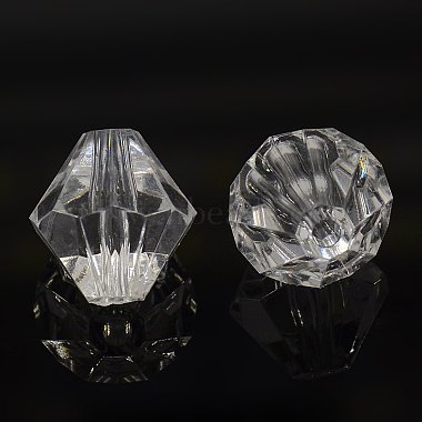 Faceted Bicone Transparent Acrylic Beads(DBB18MM01)-2