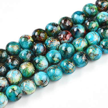 Baking Paint Glass Beads(X1-DGLA-N003-10mm-B08)-1