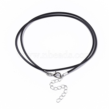 Воском хлопка ожерелье шнура материалы(X-MAK-S032-1.5mm-B01)-3