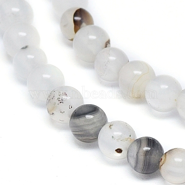 Natural Dendritic Agate Beads Strands(G-D0005-18-4mm)-3
