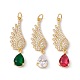 Rack Plating Brass Micro Pave Cubic Zirconia Pendants(ZIRC-C040-47G)-1